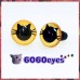 1 Pair Kitty Cat Hand Painted Plastic eyes, Craft Eyes, Safety eyes, Animal Eyes, Round eyes